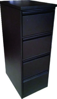 ARCHIVERO 4 GAVETAS COLOR NEGRO