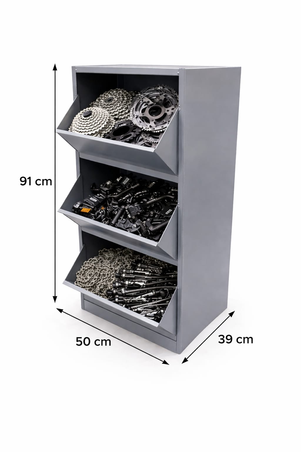 Cerealero Metalico de 3 Picos Color Gris Amartillado - Image 6